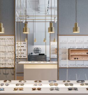 O+ Eyewear store front