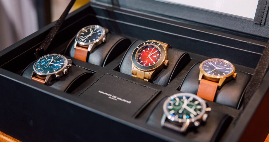 Chic watch designs at Maurice de Mauriac.