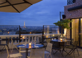 The outdoor bar at Terrass Hotel