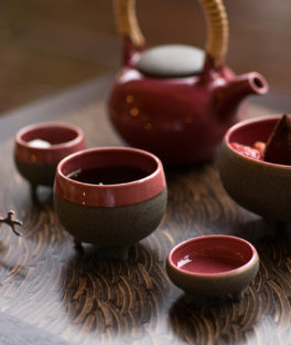 A tea set from Jenggala Ceramics