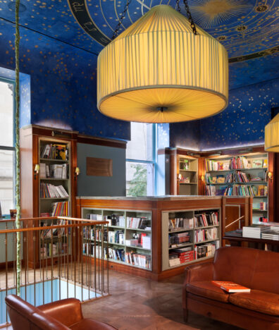 ravenclaw aesthetic bookstore zodiac ceiling