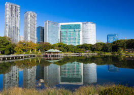 Hamarikyu Gardens city japanese